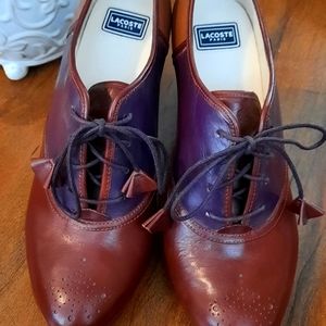 LaCoste Brown Leather Oxford 9.5